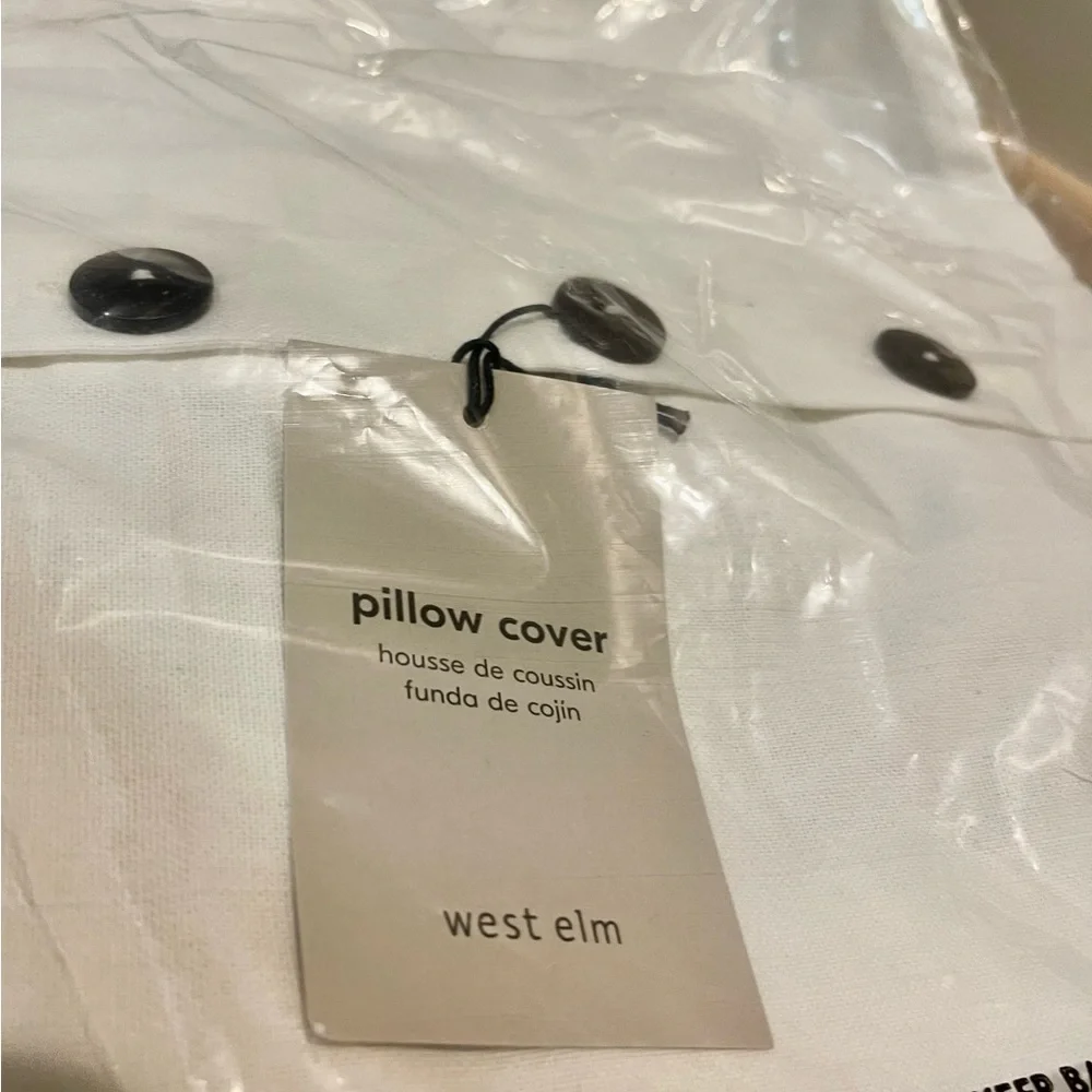 West Elm 20x10 gold accent modern pillow cover BRAND NEW set of three